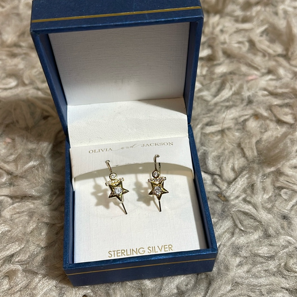 Olivia And Jackson New Earrings Nordstrom Sterling Silver Star Rhinestone